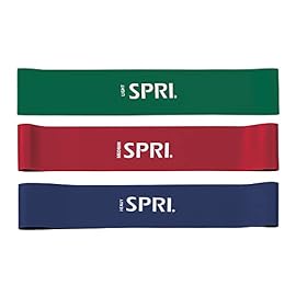 SPRI Mini Loop Bands Kit, Set of 3 – Light, Medium, Heavy Resistance Bands for Lower Body Workouts, Toning Muscles, and Exercise