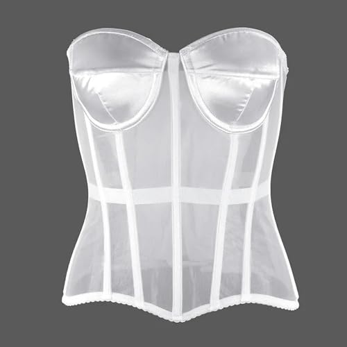 Bustier modelant le corps en maille premium avec transparence fine - 6