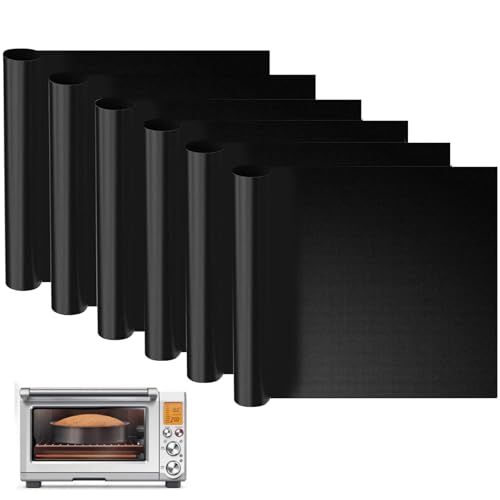 6 Pcs Oven Liners for Fan Assisted Ovens, Teflon Sheet, 33X40cm Baking Sheet, Oven Liner, Baking Sheets, Nonstick Reusable Barbecue Baking Mat Cooking Mats, for Electric Grill Gas Charcoal BBQ 6 Pcs Oven Liners for Fan Assisted Ovens, Teflon Sheet, 33X40cm Baking Sheet, Oven Liner, Baking Sheets, Nonstick Reusable Barbecue Baking Mat Cooking Mats, for Electric Grill Gas Charcoal BBQ