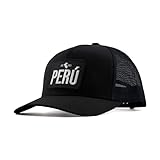 PeruCoUSA Peru Est 1821 Hat — Trucker Mesh Snapback Patch Cap — Adjustable — Gorras de Peru (US, Alpha, One Size, Black/Black)