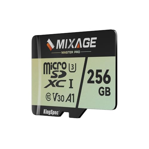 MIXAGE MicroSDXC�J�[�h 256GB UHS-I U3 V30 A1 C10 �ő�Ǎ�175MB/s ����110MB/s 4K�������Ή� �X�}�z/�Q�[���@/�h���C�u���R�[�_�[/�A�N�V�����J�����p