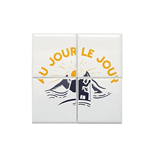 Carreaux céramique rando nature lot de 4 pour déco salon chaleureuse