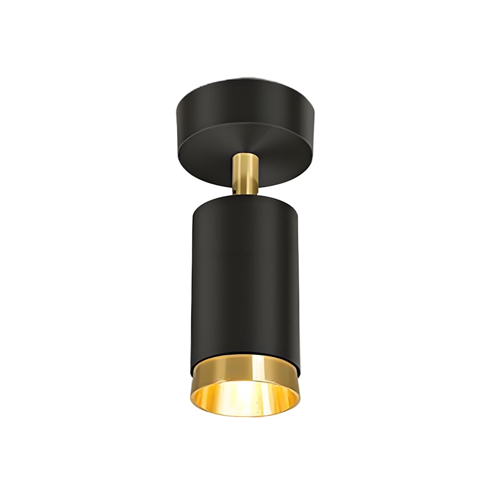 BHGFYXBS Metal Ceiling Spotlight Adjustable Spotlight Directional Spot Lights, Indoor Bright Accent Fixture Ceiling Light Fixtures For Hallway Porch, Gu10 Hardwired Modern Nordic,Dark-9cm