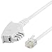 Produktbild Best Plug 10 Meter Fax-Kabel, TAE-N Stecker auf RJ11 Stecker, Weiss