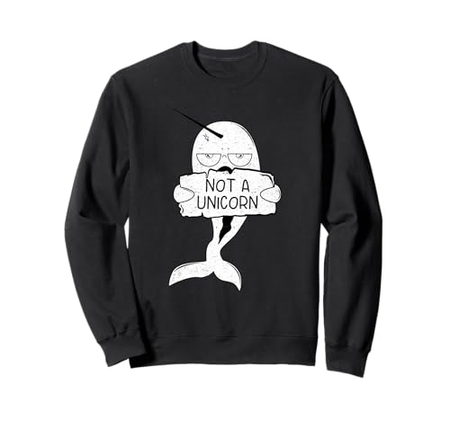 Narwhal Not A Unicorn Vintage Ballena Unicornio Divertido Narval Sudadera