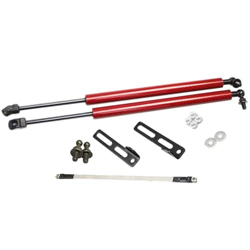 Barre entretoises Peugeot 308 II T9 support levage amortisseur ressort gaz capot avant rouge