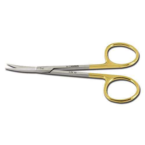 GIMA - Gima - Iris Schere, gebogene, 11,5 cm, mit starken Spitzen, die den Chirurgen hohe Präzision gewährleisten, 26527