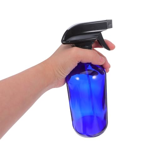 Flacon spray verre rechargeable étanche set de voyage bleu