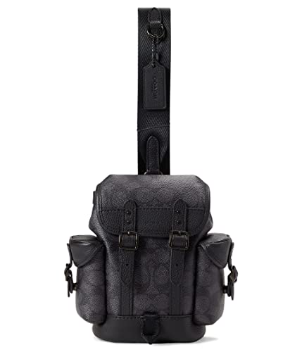 COACH Hitch Backpack 13 in Signature Charcoal One Size