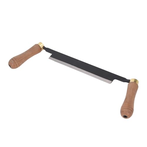 8 Inch Straight Drawknife Tree Bark Scraper with Sheath Dual Handle Debarking Tool for Woodworking Projects - Image 5