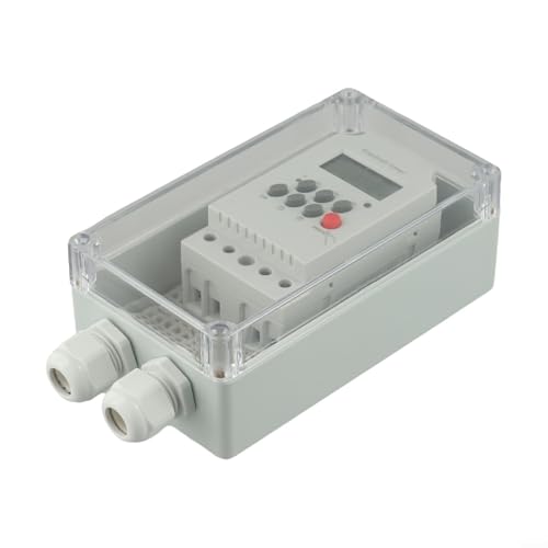 Digital Second Timer Switch 25A 220VAC IP66 Waterproof for Outdoor Street Light, Heavy Duty Weatherproof MT316SE Replacement with Lithium Battery（30A）