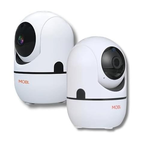 MobiCam HDX Wi-Fi Pan & Tilt Smart Nursery, Elderly & Home Monitoring Camera, 1080p HD Indoor Security Night Vision IP Camera, Motion Detection, Two-Way Audio, Cloud & SD Card Storage - (2-Pack) Cover