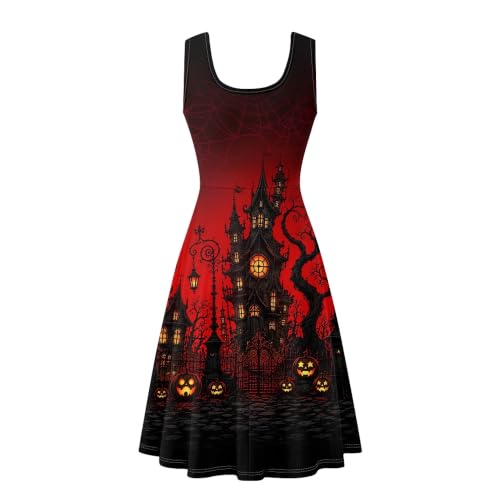 Image of TOADDITDO Womens Summer Sleeveless Tank Dress with 2 Side Pockets XS-4XL Plus Size