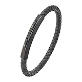 schmuck männer armband leder Lässiges Herren Lederarmband von s.Oliver - schwarz