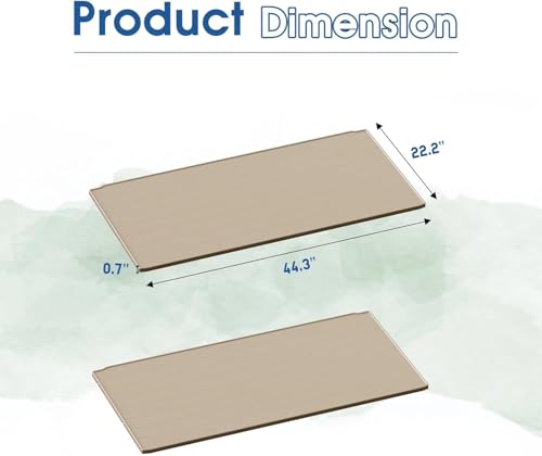 Image of Greesum 2 Shelves of Outdoor Horizontal 26FT Storage Shed, for Waterproof and UV Protection 150 Gallon Deck Box (Without Shed), Beige