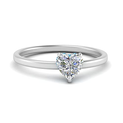 Bagues de fiançailles halo argent et pierre solitaire coeur prestige