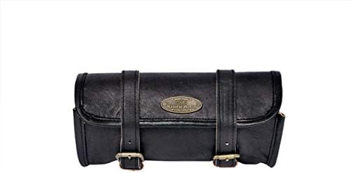 GVB Natural World Genuine Vintage Leather Black Bicycle Leather Bag Bike Saddle Pouch Handlebar seat Rear Tool kit Pannier Vintage Retro Gift for Men and Women