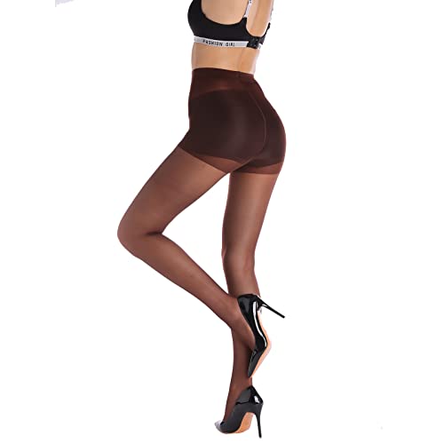 YAGAXI 20D Sheer Tights for Women - 3 Pairs Women's Control Top Pantyhose3