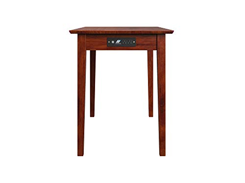 Afi, Ah12114, Shaker Desk With Drawer And Charging Station, Walnut #TOP4