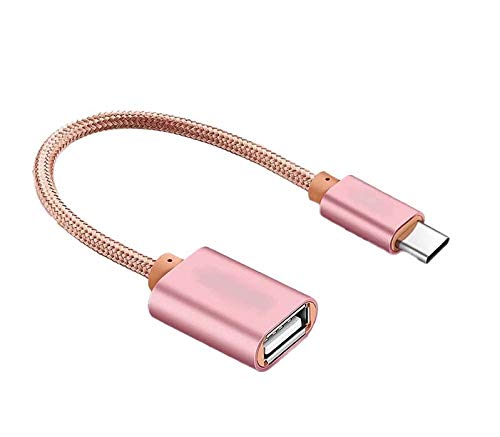 Adaptateur Type C/USB pour Samsung Galaxy Tab S7 Tablette & Mac USB-C Clef Connecteur (Rose)