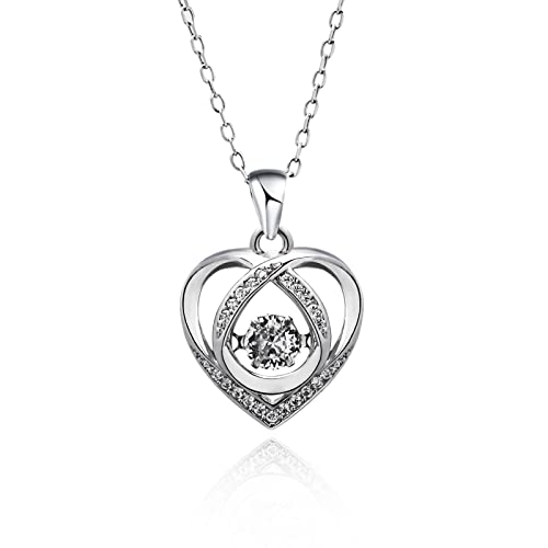 [e-mode life] ネックレス レディース プレゼント 母の日 ペンダント ジルコニア 母の日のプレゼント人気 誕生日 記念日 クリスマス シルバー925 揺れる 金属アレルギー対応 ネックレス ジュエリー バレンタイン