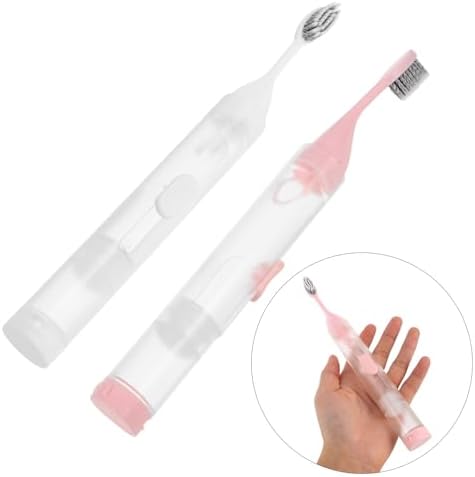 HOMSFOU 2pcs Travel Toothbrush with Built-in Toothpaste Container Folding — view 8