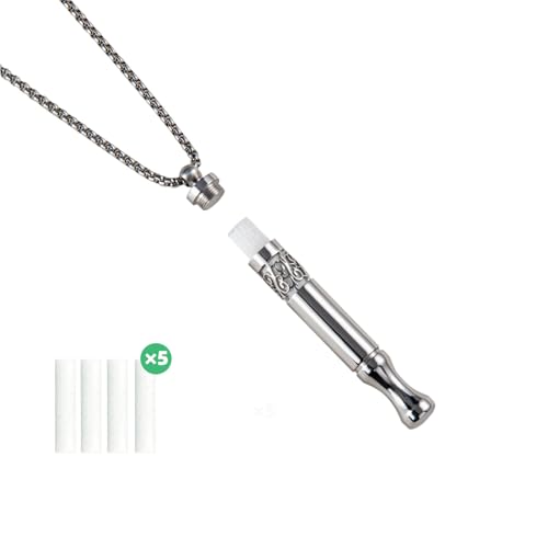 Ora Rauchfrei,Hilfsmittel zur Raucherentwöhnung,ist mit 20 Baumwollkernfiltern ausgestattet.Einzigartiges Design für die menschliche Atmung,das die Raucherentwöhnung effektiver unterstützt (Silber)