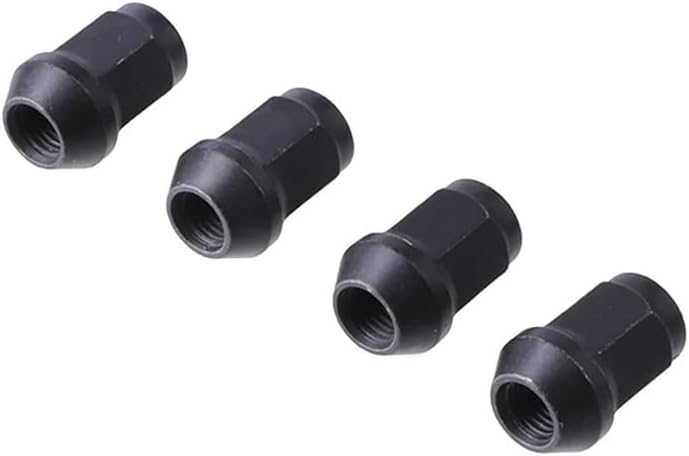 4Pcs M10x1.25/M12x1.5 Lug Nut Hub Nut For HS ATV Scooter Buggy UTV Quad Bike Vehicle Moto(M12-black)