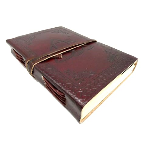 Agenda en cuir vintage cahier à notes fait main CRIGEMA feuilles blanches 240p