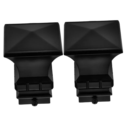 Happyyami Set of 2 Iron Roman Club Head Curtain Rod Ends Reinforced Cap Finials for Modern Homes