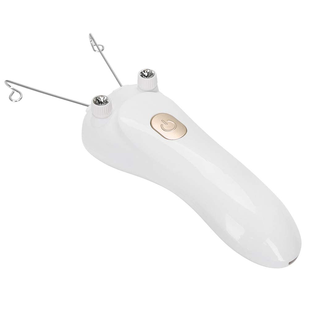 FOTABPYTI 【𝐏𝐫𝐨𝐦𝐨𝐭𝐢𝐨𝐧 𝐝𝐞 𝐏â𝐪𝐮𝐞𝐬】 Épilateur de Filetage, épilateur électrique avec épilateur de Fil de Coton de Chargement USB pour Femmes (hôte + Fil de Coton + câble USB)(Or)