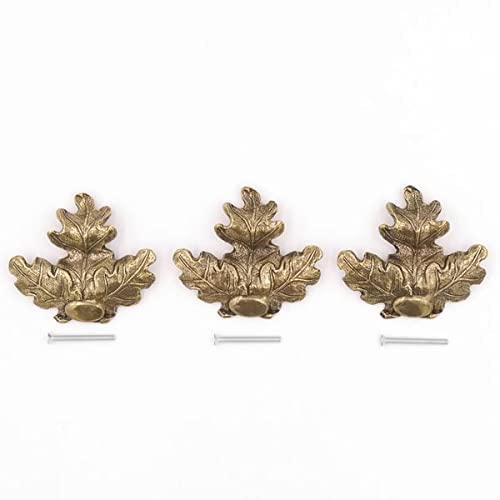 3 Stück Eichenlaub Deckblatt Verzierung groß mit Gewinde & Schraube für Keilerwaffen Gewaff Neu Wildschwein