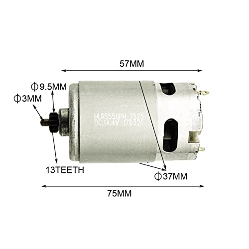 Qezodsx 14,4 V/13 ZäHne Motor Ersatzmotor für GSR14.4-2- PSR 14,4-2 PSR14.4LI-2 PSR1440LI-2 14, Bohrmotor