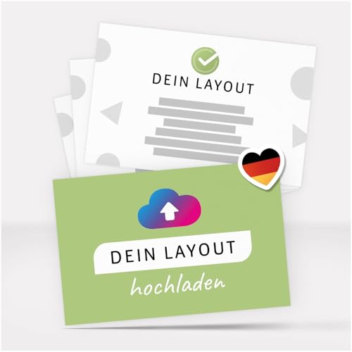 Einladungskarten Manufaktur Hamburg 100 Visitenkarten personalisiert Beidseitig bedruckt mit Logo Text QR-Code Foto | Individuell gestalten drucken lassen Premium Dein Layout beidseitig Mini Flyer