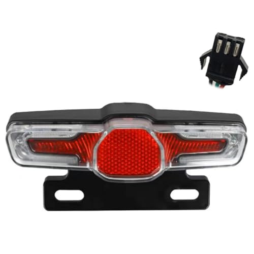 NULKOMMA Electric Bicycle Waterproof Warning Tail Light LED Brake Light