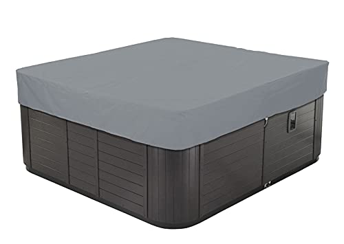 Cubierta de burbuja cuadrada impermeable a prueba de polvo resistente a los rayos UV cubierta de piscina spa tela Oxford 210D cubierta de jardín multicolor beige 200 x 200 x 85 cm