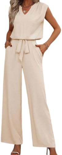 Women's 2 Piece Summer Outfits Sleeveless Crop Top Wide Leg Pants...