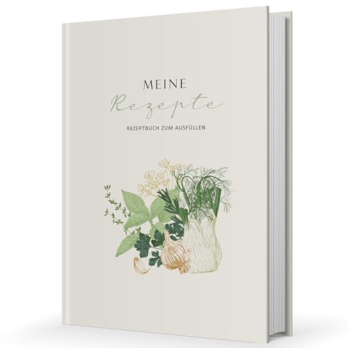 BIROYAL Rezeptbuch zum Selberschreiben A5, Kochbuch Selbst Schreiben, Rezeptbuch für 100 Lieblingsrezepte, Kochbuch zum Selberschreiben, Recipe Book Backbuch Schreiben, Rezepte Buch zum Ausfüllen