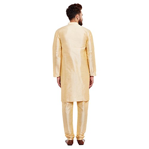 Image of SOJANYA (Since 1958 Men's Royal Blue Dupion Silk Kurta & Churidaar Pyjama