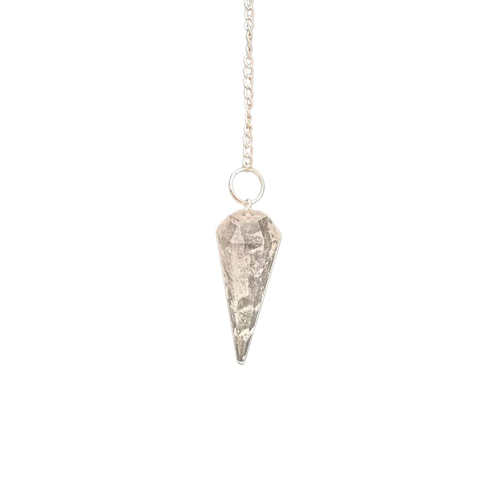 VIE Chakra Pendulum with Chain, Clear Quartz