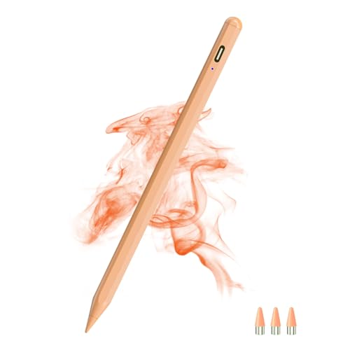 Universal Tablet Stift für alle Tablets,Magnetic Stylus Pen Android with 3 POM Ersatzspitzen Kapazitiver Stift für iPad/Pad Pro/Samsung/und Anderen iOS/Android Smartphone und Tablet Geräten-Orange