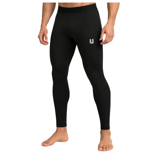 Image of Unbeatable Mens Sports Running Set | Polyester Spandex Compression Shirt and Tights for Men Workout Combo Set | Long Sleeve Quick-Dry Fitness Track Suit for Man