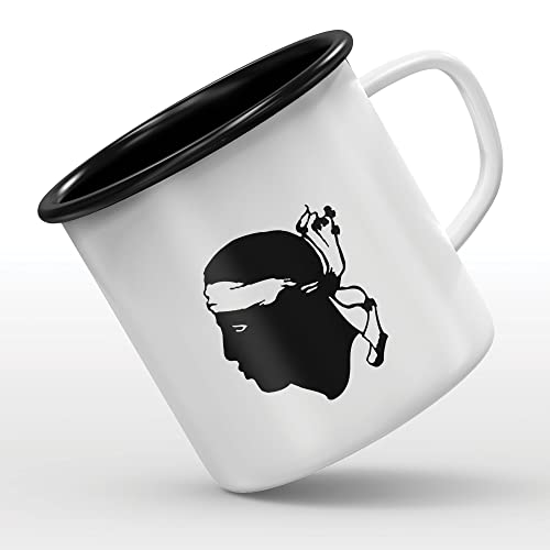 Mygoodprice MUG tasse émaillée au motif Corse