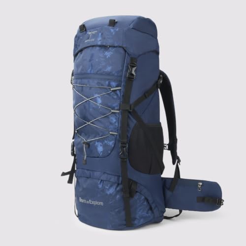 Image of Impulse 75L Trekking Rucksack Backpack with Rain Cover, Laptop Compartment, Multiple Storage Pockets, Hip Belt with Zipper Pockets - Mountain Design