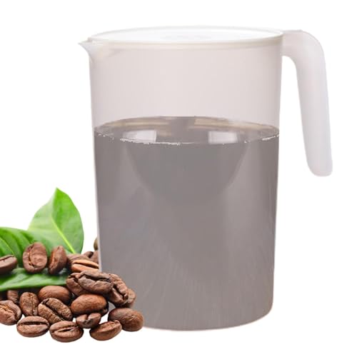 Jarra con tapa – Jarra de té a prueba de fugas de 2 litros, recipiente de agua para el hogar, resistente a altas temperaturas, jarra de agua fría de polipropileno para jugos de frutas, bebidas de té