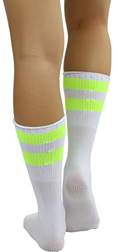 Image of ToBeInStyle Women's Acrylic Ankle Hi With Double Stripe Top Crew Fun Athletic Socks