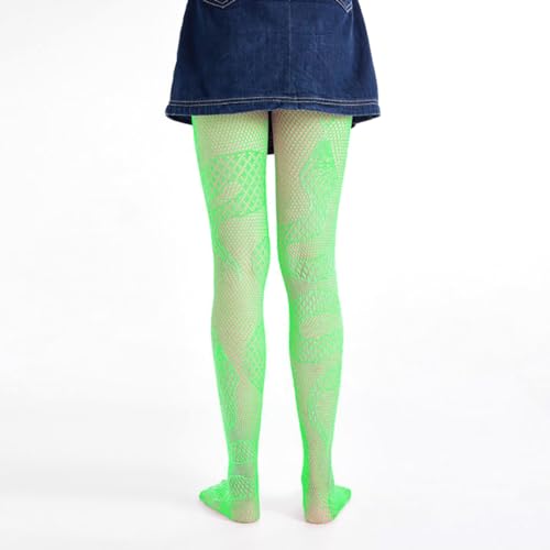 Image of Glow in the Dark Fishnet Stockings, High Waist Sexy Tights Party Stockings for Womens Girls