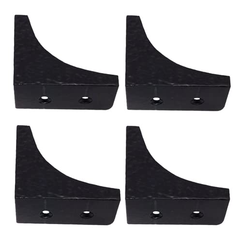 Shristy Hardware Baalath Black Antique Cast Iron L-Corner - (Black Powder Coated Finish) - Supplied as 4 Piece Per Pack