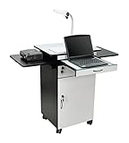 212 Main 38 in. Wood Multimedia Workstation Cart