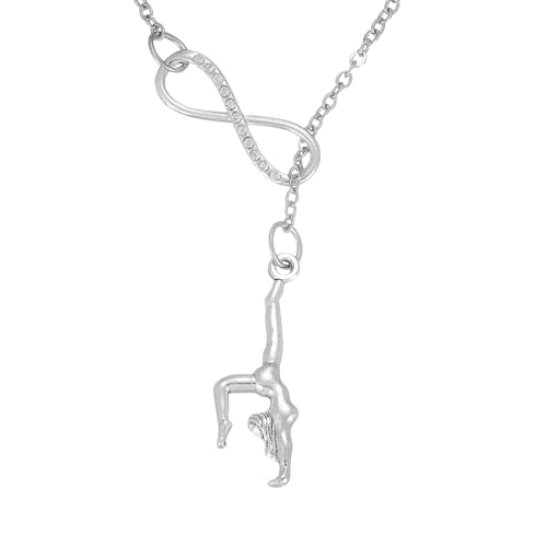Kivosliviz Gymnastics Necklace for Teenager Gymnast Teen Gymnastic Women Gymnastics Charm Necklace